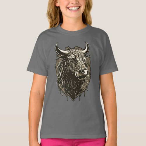 Bull Portrait T_Shirt