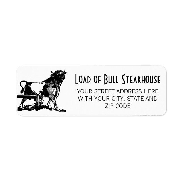 Bull Ranch Label (Front)