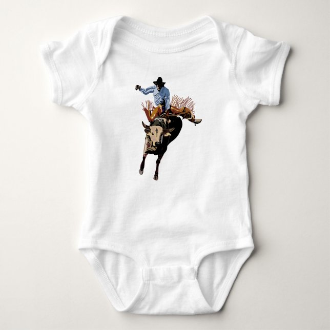 Bull Rider Baby Bodysuit (Front)