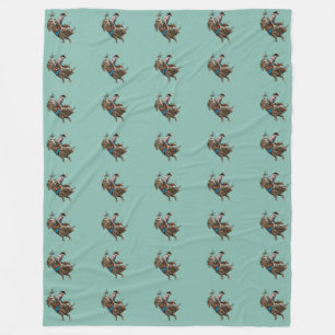 Bull rider fleece blanket