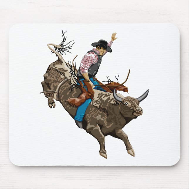 Bull rider mouse pad (Front)