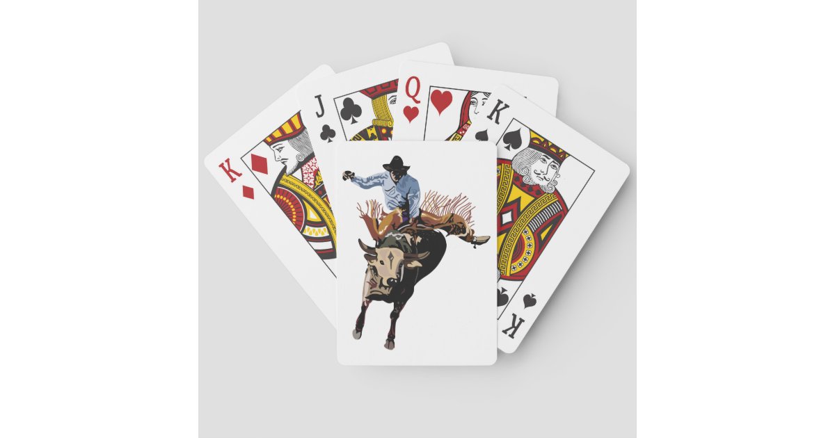 Bull Rider Poker Cards | Zazzle