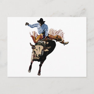 Bull Rider Postcard