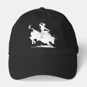 Bull Rider Rodeo Black Hat