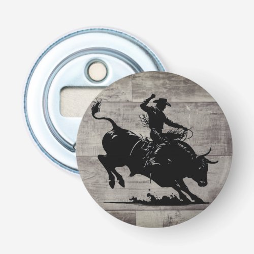 Bull Rider Rodeo Rustic Bottle Opener