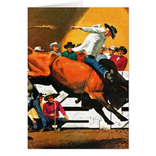 Bull Riding by Fred Ludekens Cards (Front)