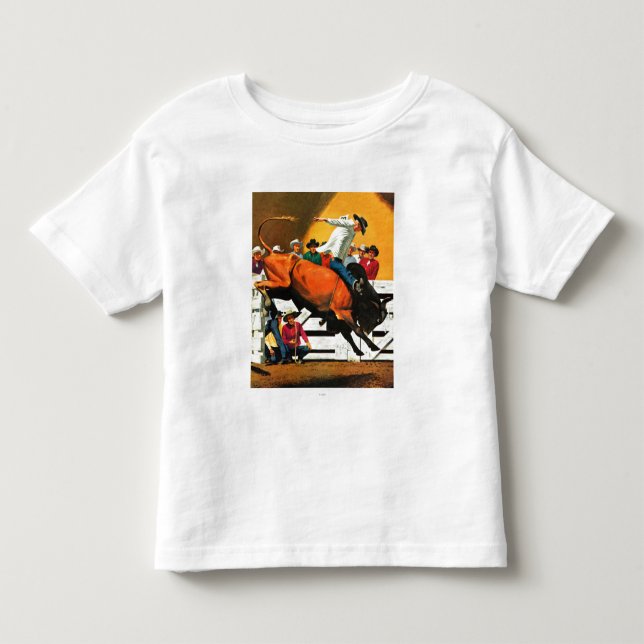 Bull Riding by Fred Ludekens Toddler T-shirt (Front)
