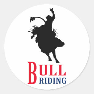 Bull Riding Classic Round Sticker