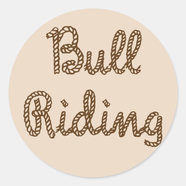 Bull Riding Classic Round Sticker (Front)