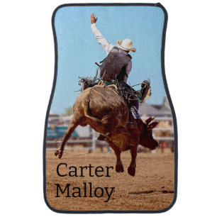 Bull Riding Cowboy Country Western Car Floor Mat