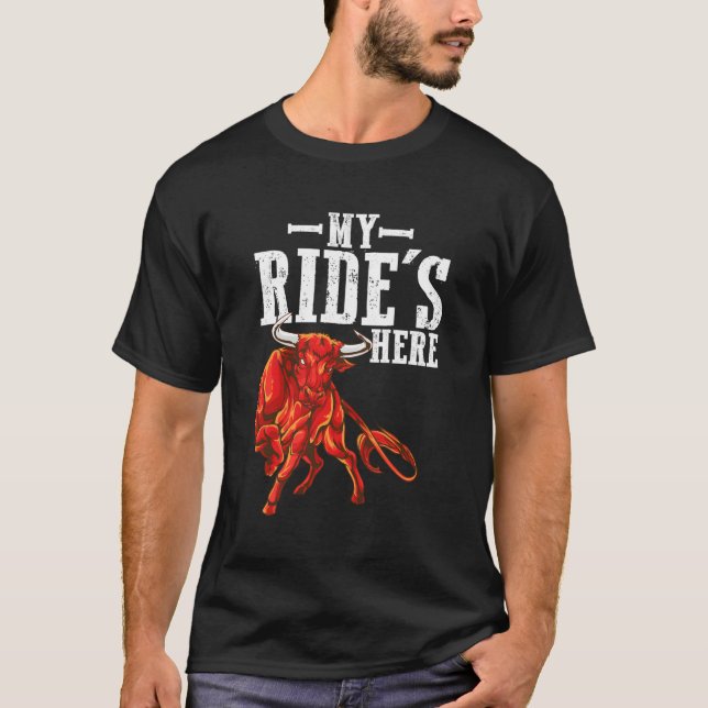 Bull Riding Pbr Rodeo Bull Riders For Western Ranc T-Shirt (Front)