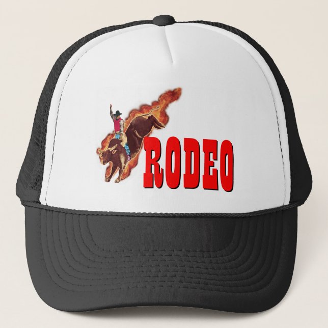 Bull riding rodeo cap (Front)