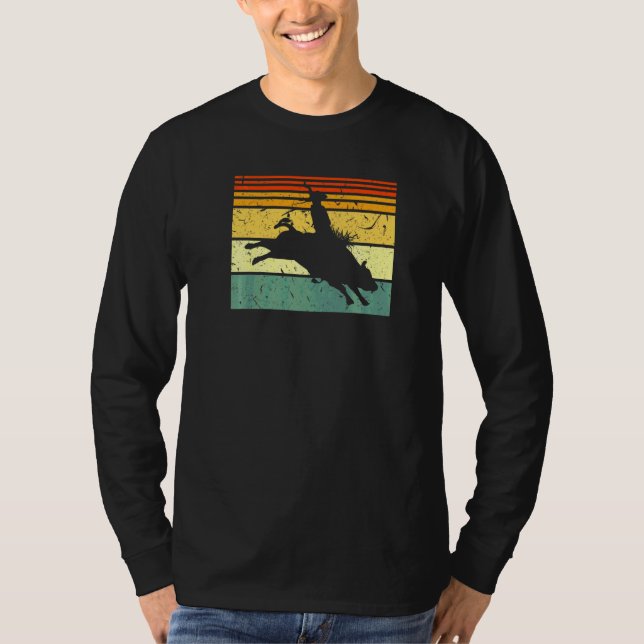 Bull Riding Rodeo Cowboy Jaripeo Retro Bull Rider  T-Shirt (Front)