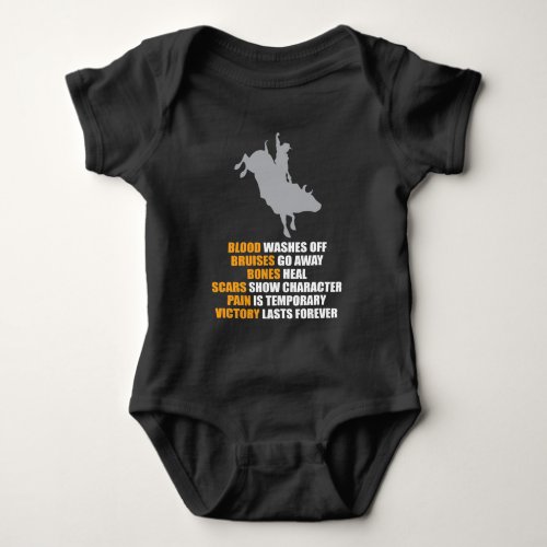 Bull Riding Rodeo Texas Ranch Rider Cowboy Baby Bodysuit