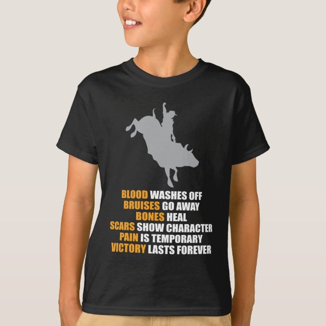 Bull Riding Rodeo Texas Ranch Rider Cowboy T-Shirt (Front)
