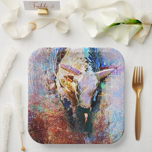 Bull Riding Rodeo Western Theme Party Paper Plates