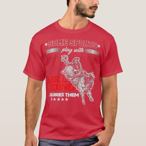 Bull Riding Sports Rodeo Cowboy Western Bull Rider T_Shirt