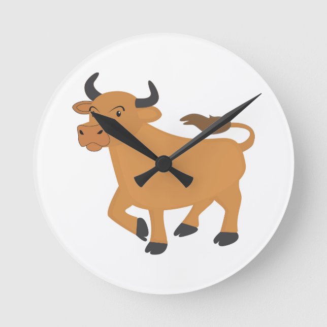 Bull Round Clock (Front)