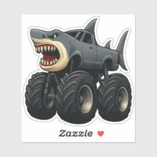 Bull Shark Monster Truck Sticker