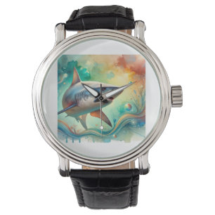 Bull Shark Serenity 290824AREF147 - Watercolor Watch