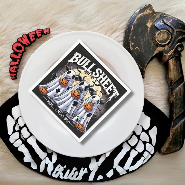Bull Sheet moo Funny bulls Halloween Napkins (Bull Sheet moo Funny bulls Halloween Napkins)