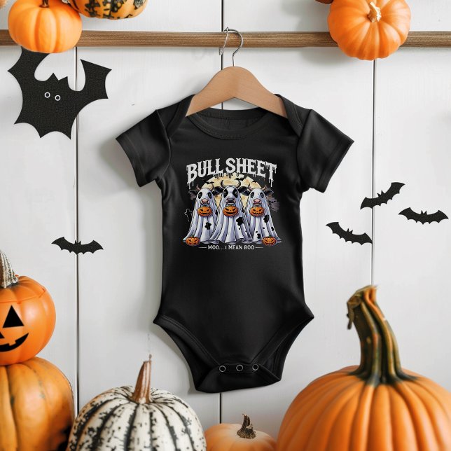 Bull Sheet moo Funny bulls  Happy Halloween  Baby Bodysuit (Bull Sheet moo Funny bulls Happy Halloween Baby Bodysuit)