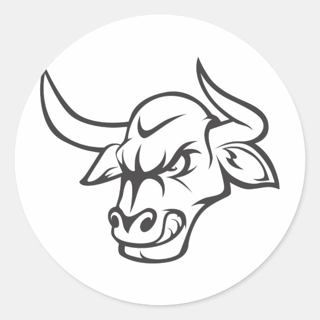 Bull Shirts | Cool Custom Bull Shirts Classic Round Sticker (Front)