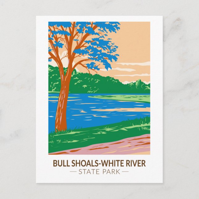 Bull Shoals - White River State Park Arkansas Postcard (Front)