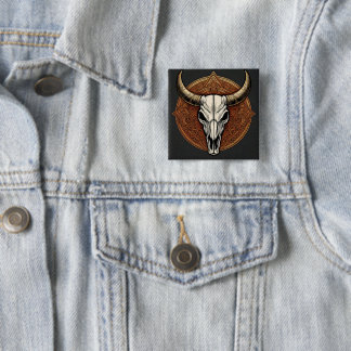 Bull Skull Button