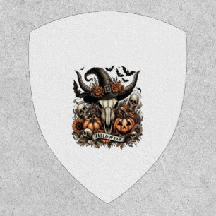Bull Skull Halloween Cow Patch