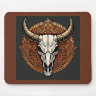 Bull Skull Mouse Pad