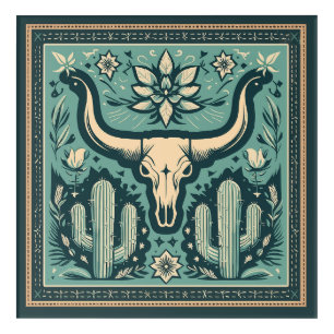 Bull Skull Oasis Acrylic Print