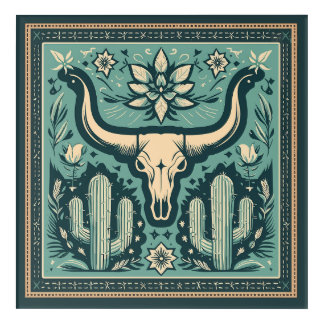 Bull Skull Oasis Acrylic Print