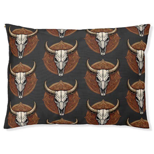 Bull Skull Pet Bed (Front)