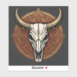 Bull Skull Sticker