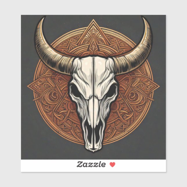 Bull Skull Sticker (Sheet)