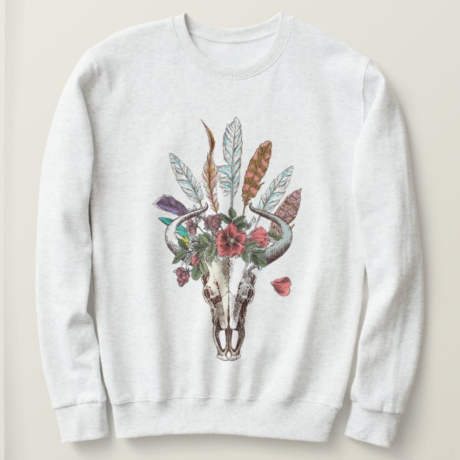Bull Skull Sweatshirt (Design Front)