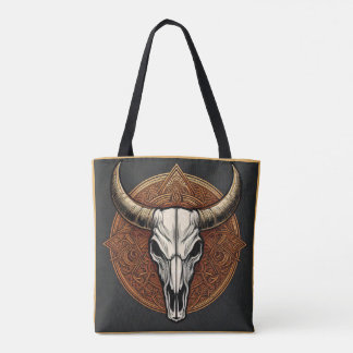 Bull Skull Tote Bag