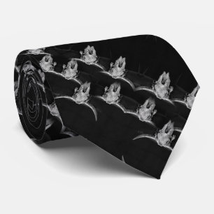 Bull Skull Western Country Black And White Rustic Neck Tie