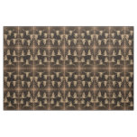 Bull Skull Western Country Brown Sepia Rustic Art Fabric