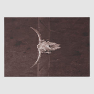 Bull Skull Western Country Cowboy Brown Rustic Tissue Paper