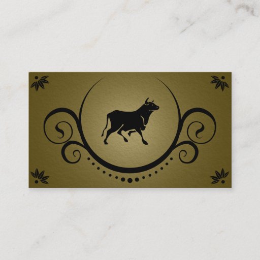 Customizable bull sophistications business card template