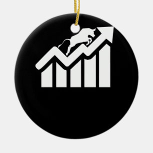 Bull Stock Market For Stock Traders Trading Gifts Ceramic Ornament