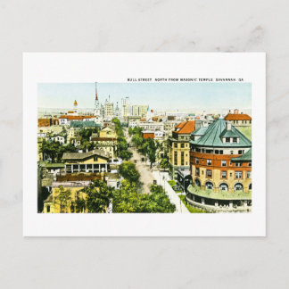 Bull Street North from Masonic Temple, Savannah,GA Postcard