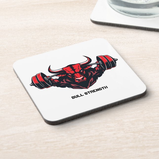 Bull Strength Beverage Coaster (Left Side)