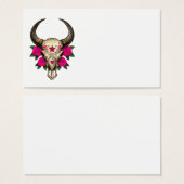 Bull Sugar Skull with Pink Roses (Front & Back)