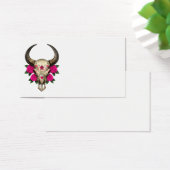Bull Sugar Skull with Pink Roses (Desk)