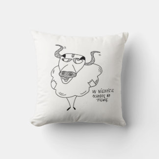 Bull sunday day off chill relax funny throw pillow