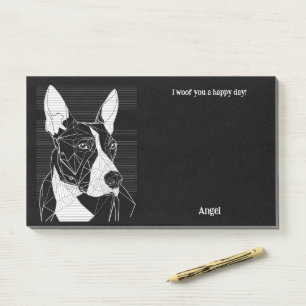 Bull Terrier Abstract Art Dog Name Post-it Notes