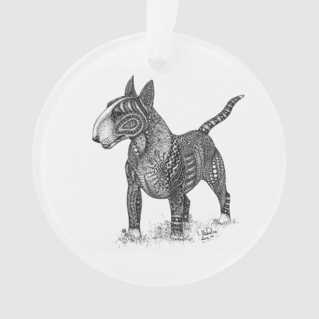 Bull terrier Acrylic Ornament (Front)